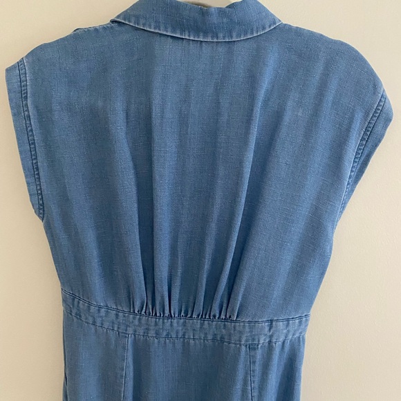 Lightweight soft cotton denim midi dress. - Picture 2 of 4